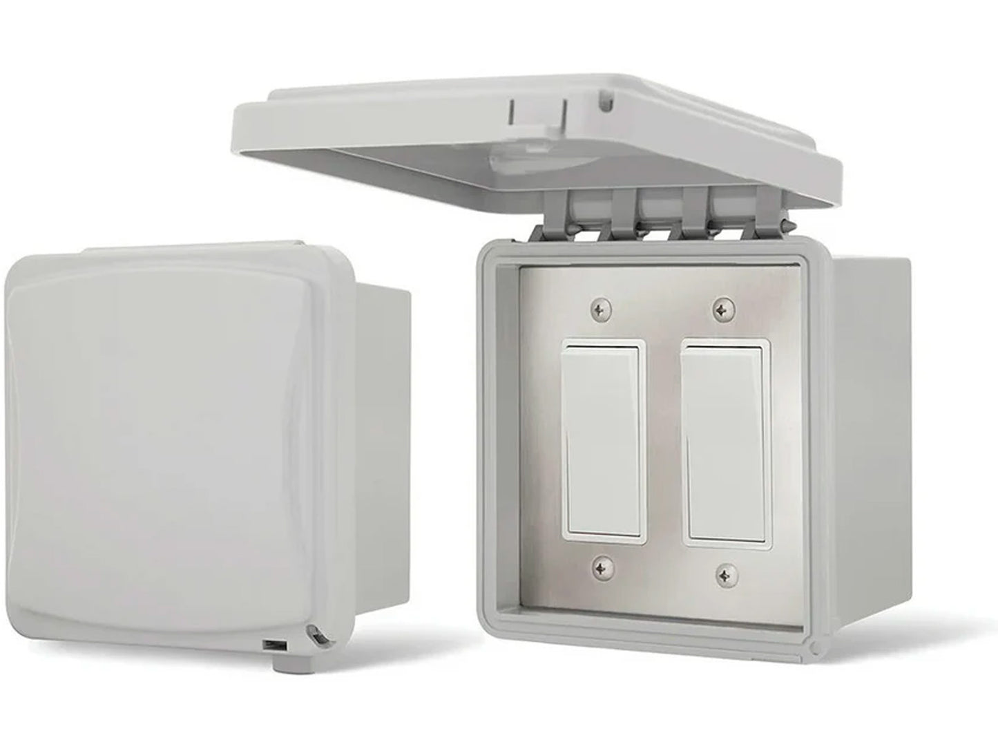 Infratech Dual On Off Switch Surface Mount Gangbox 20 Amp Weatherproof