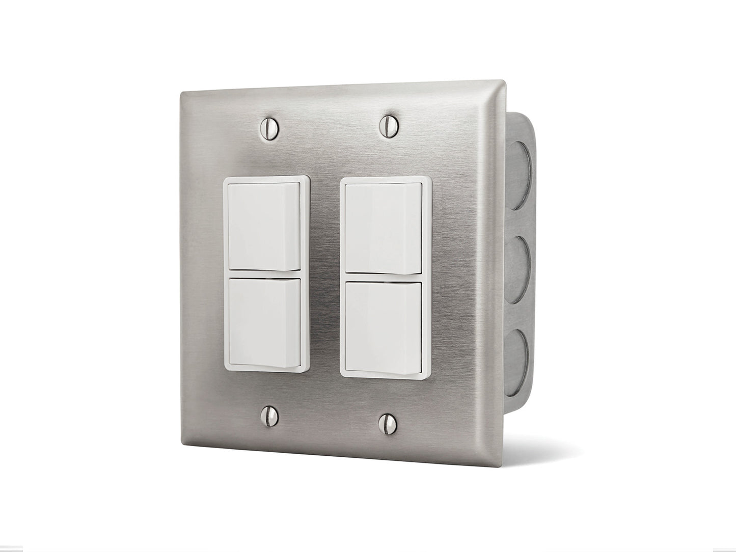 Infratech Dual Duplex Switch Wall Plate Gangbox 20 Amp Indoor