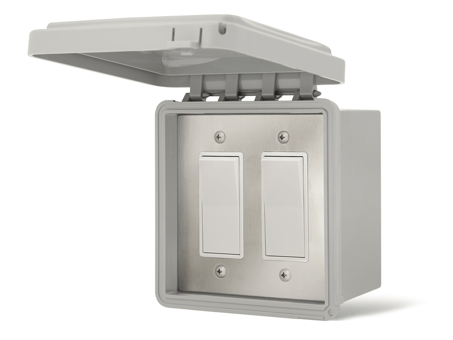 Infratech Dual On Off Switch Surface Mount Gangbox 20 Amp Weatherproof