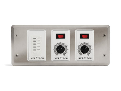 Infratech 30 4046 Solid State Control - 2 Zone Analog Control with Digital Timer - 4.5 x 12.25 x 2.5 in. - Gray Steel Color