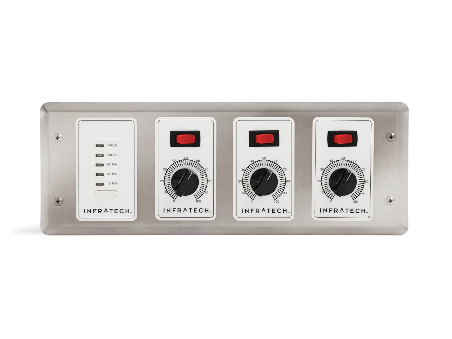 Infratech 30 4047 Solid State Control - 3 Zone Analog Control with Digital Timer - 4.5 x 14.1875 x 2.5 in. - Gray Steel Color