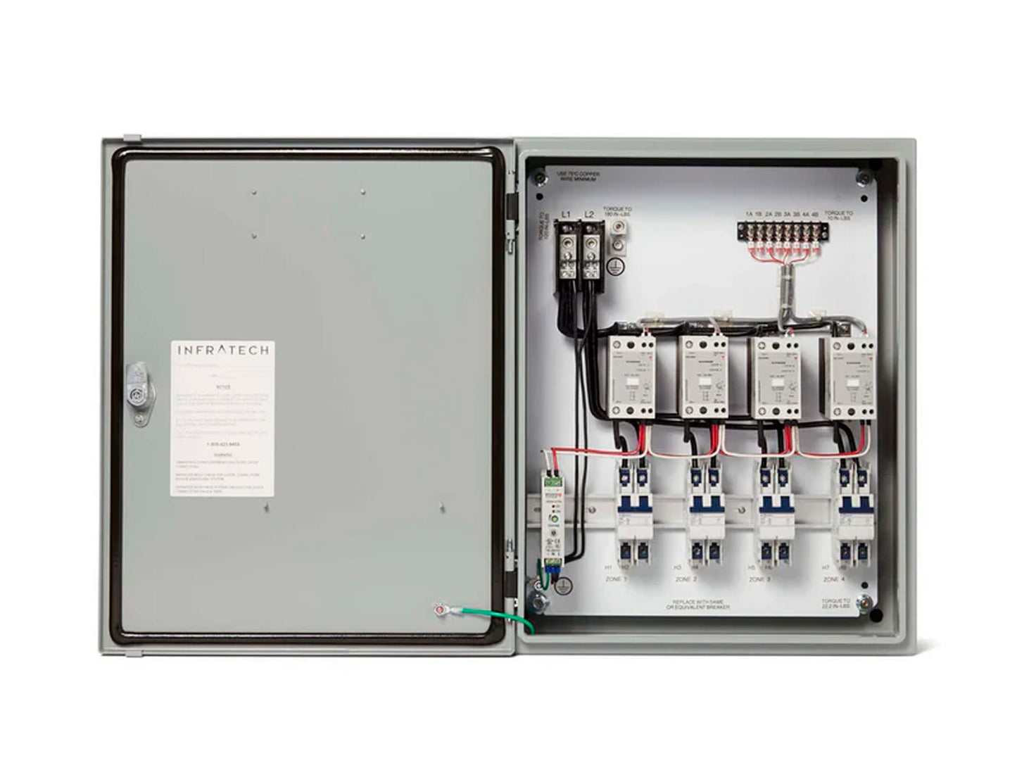 Infratech 30 4066 Home Management System Control - 1 Relay Panel - 20 x 16 x 7 in. - Gray Steel Color