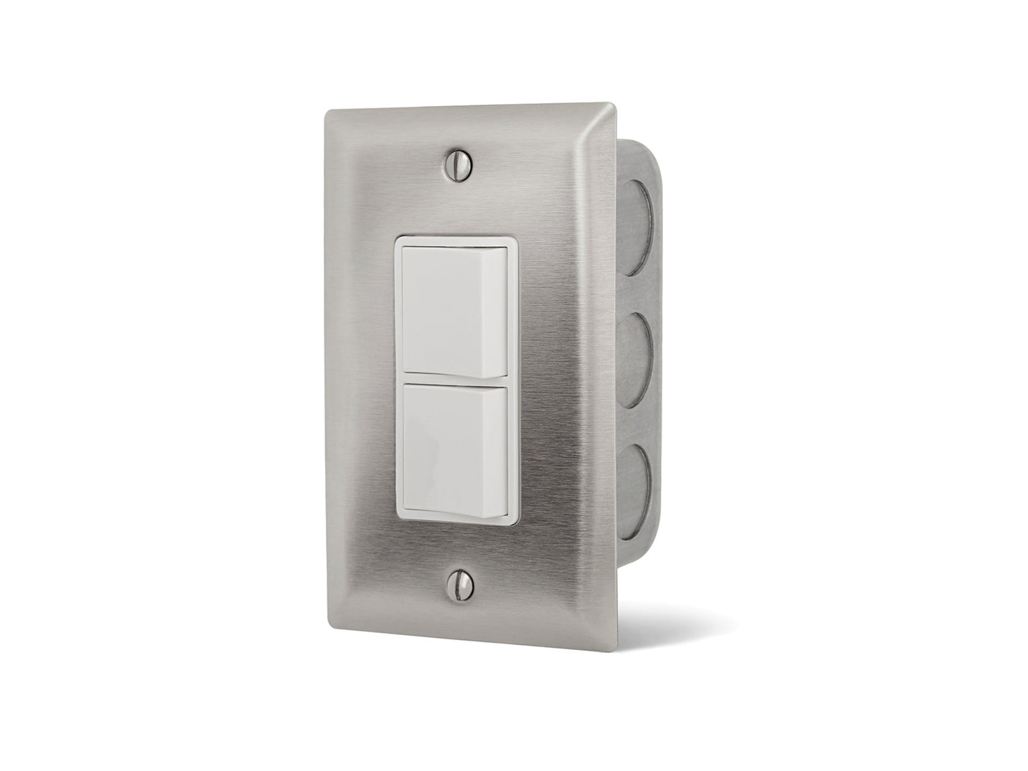 Infratech Single Duplex Flush Mount Switch with Wall Plate and Gang Box
