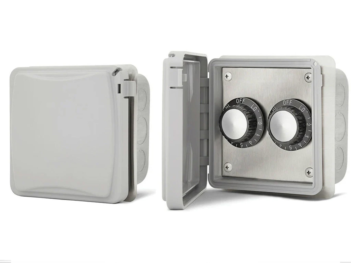 Infratech 240V Dual INF20 W Flush Mount Gang Box Weatherproof