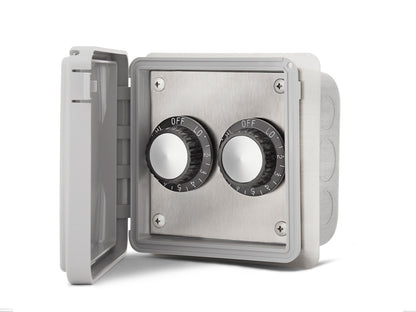 Infratech 120V Dual INF10 W Flush Mount Gang Box Weatherproof