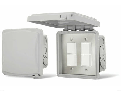 Infratech Dual Duplex Switch Flush Mount Gangbox 20 Amp Weatherproof