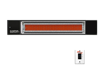 Sunpak S34B TSH 34,000 BTU 2-Stage Gas Patio Heater - Black - Control Switch