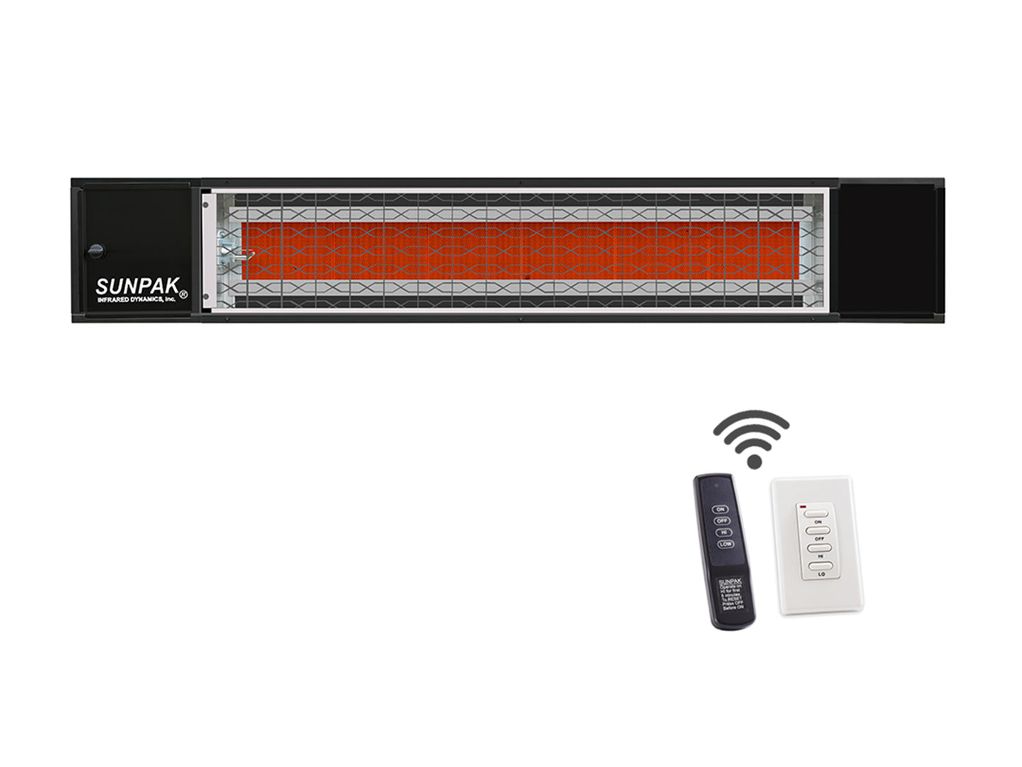 Sunpak - S34B TSR Black - 25,000 to 34,000 BTU 2-Stage Outdoor Heater with Remote