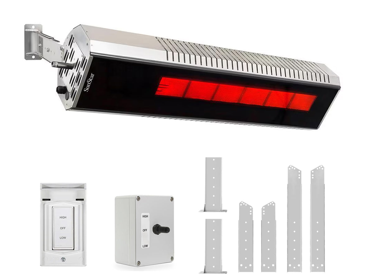 SunStar SGL Glass Series 35,000 BTU Marine Grade Patio Heater