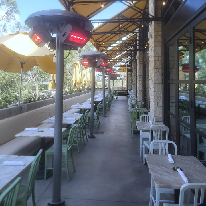 Solaira Malibu Electric Heaters at a True Foods in San Diego, CA
