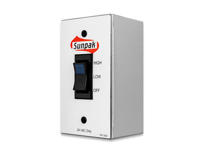 Sunpak S34B TSH 34,000 BTU 2-Stage Gas Patio Heater - Black - Control Switch