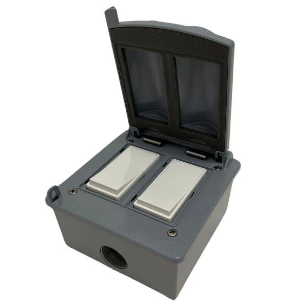 Bromic Manual Dual 20 Amp Switch 120-277V Outdoor Kit
