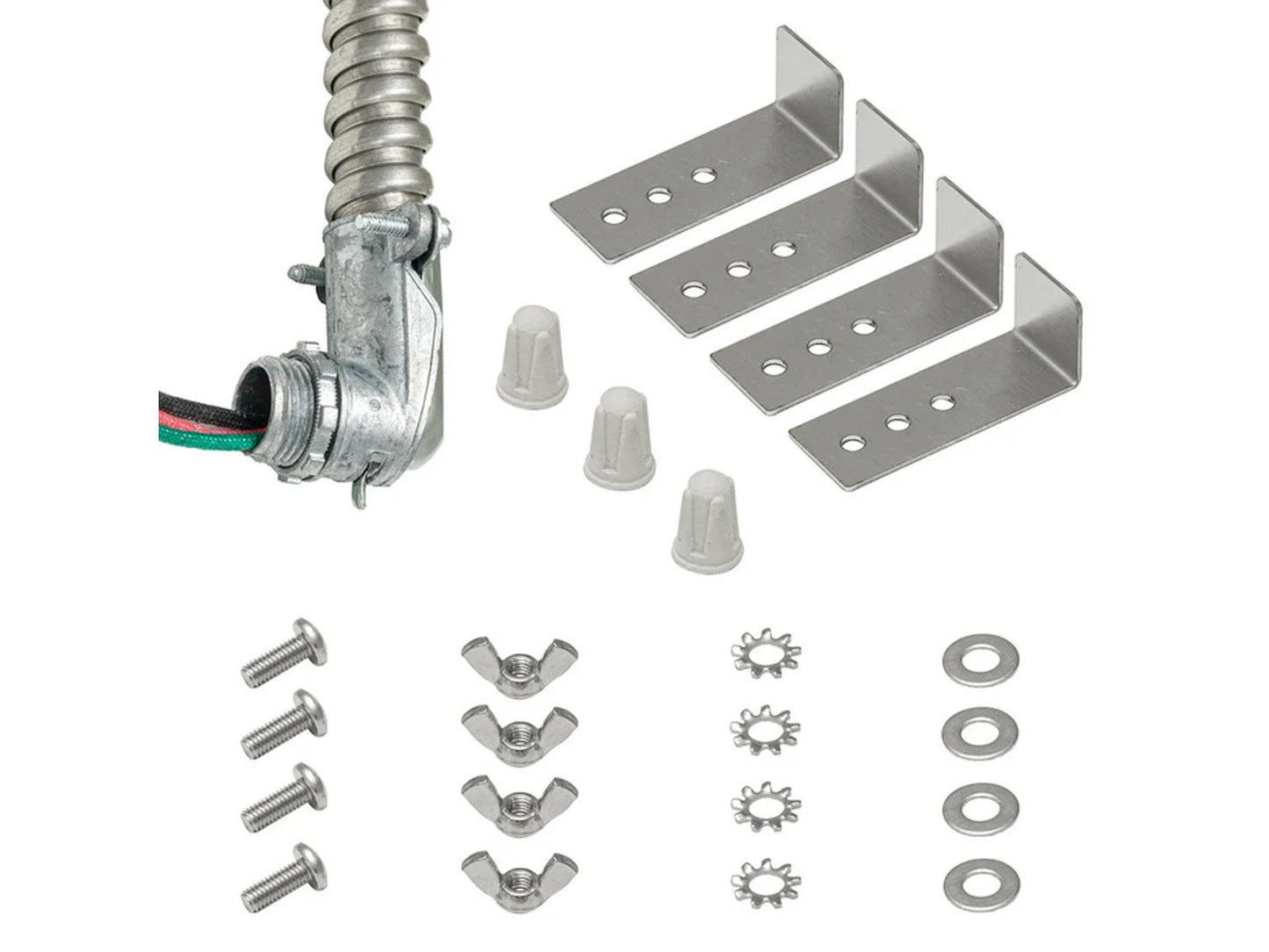 Infratech Flush Mount Frame 4' Whip w/ Hardware Kit
