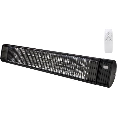 Aura Carbon Fiber Low-Light Emitter Electric Radiant Infrared Patio Heater, 3000 Watts 240 Volts, Black - CF30240B